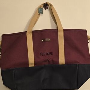 L.L. Bean Burgundy and Black Men's Bag